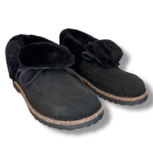 Birkenstock Bakki Chukka Boots Black Suede EU36 US5 Cabin Core Cozy Style